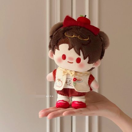 15cm浮梦娃新品“小狗苹果”娃衣套装可爱甜美公主风衣服换装着替