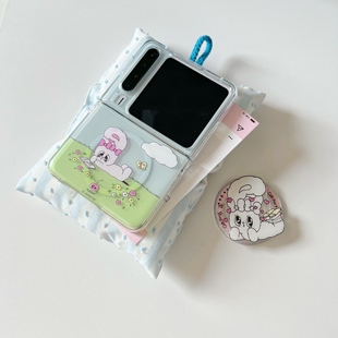 ins蓝天草地爱丽丝兔子适用于华为purax手机壳适用于pocket2磁吸适用于zflip6 7折叠适用于小米mixflip2