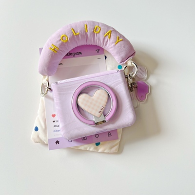 流光紫爱心适用于华为purax硬壳