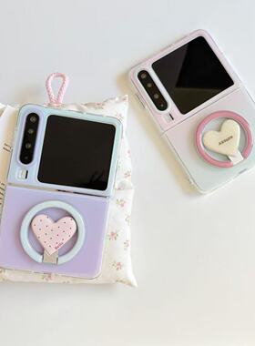 ins小众渐变爱心适用于华为purax手机壳小折叠适用于华为pocket2软边磁吸壳典藏版软边壳