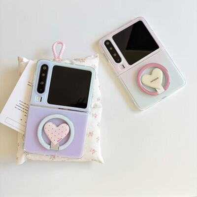 渐变爱心适用于华为purax手机壳