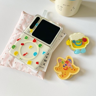 ins夏日啤酒字母适用于华为purax手机壳折叠适用于pocket2磁吸适用于三星zflip6 7适用于小米mixflip2