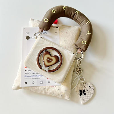 韩风丝绸爱心适用purax手机壳