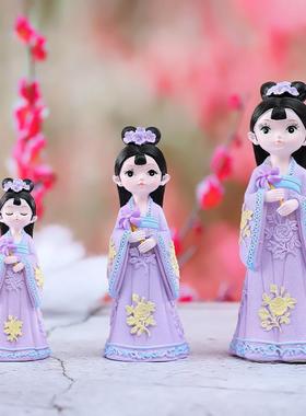 新款古风少女红颜簪摆件国潮系列家具装饰摆件创意潮玩树脂工艺品