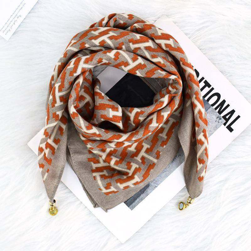 跨境新款懒人磁吸扣护颈女士方巾小金球三角巾高级感百搭围巾领巾,服饰配件/皮带/帽子/围巾,围巾/丝巾/披肩,淘宝优惠券,粉丝福利购,淘宝优惠卷