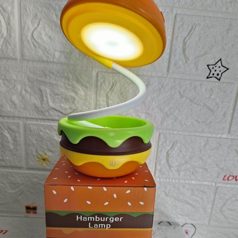 创意汉堡小夜灯汉堡包台灯可伸缩软支架灯弯曲灯氛围灯礼品灯收纳,家装灯饰光源,阅读台灯(护眼灯/写字灯),淘宝优惠券,粉丝福利购,淘宝优惠卷