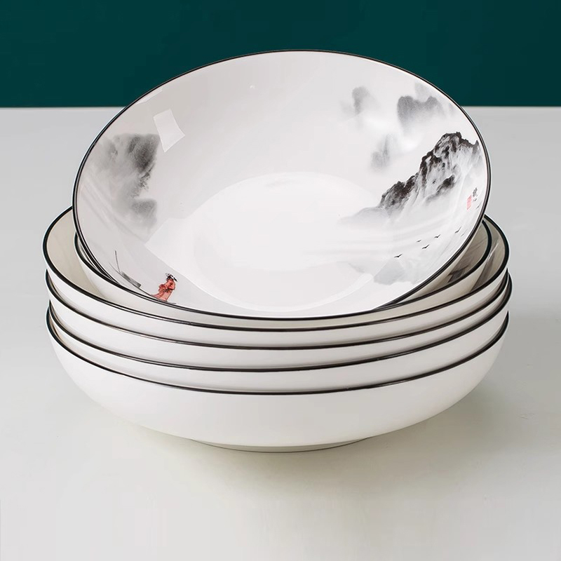 优尊陶瓷组合釉中彩健康餐具菜盘