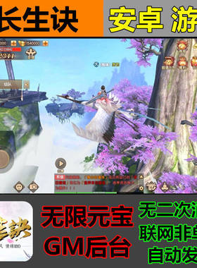 长生诀手游GM后台无限元宝3D国风仙侠角色修仙安卓手机游戏非单机