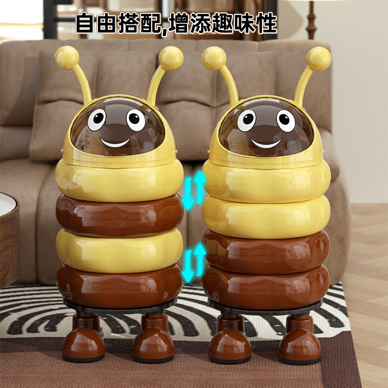 创意可爱卡通垃圾桶家用客厅卧室厨房卫生间大号大容量高颜值纸篓