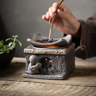 烤茶焙茶器手工炒茶保温暖茶烘烤醒茶炉茶叶提香日式小型烘焙瓦片