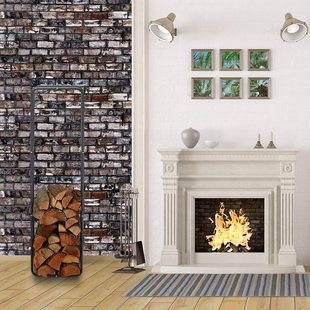 柴火堆放架室内外壁炉堆柴架框铁艺木材简约储物架大型收纳架装饰