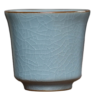 瓷八里 汝窑开片可养 景德镇陶瓷茶具茶杯主人杯 伴手礼私人定制