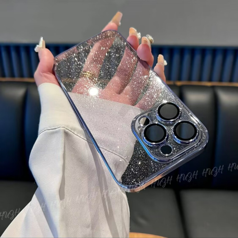 17promax闪粉电镀透明全包硬壳