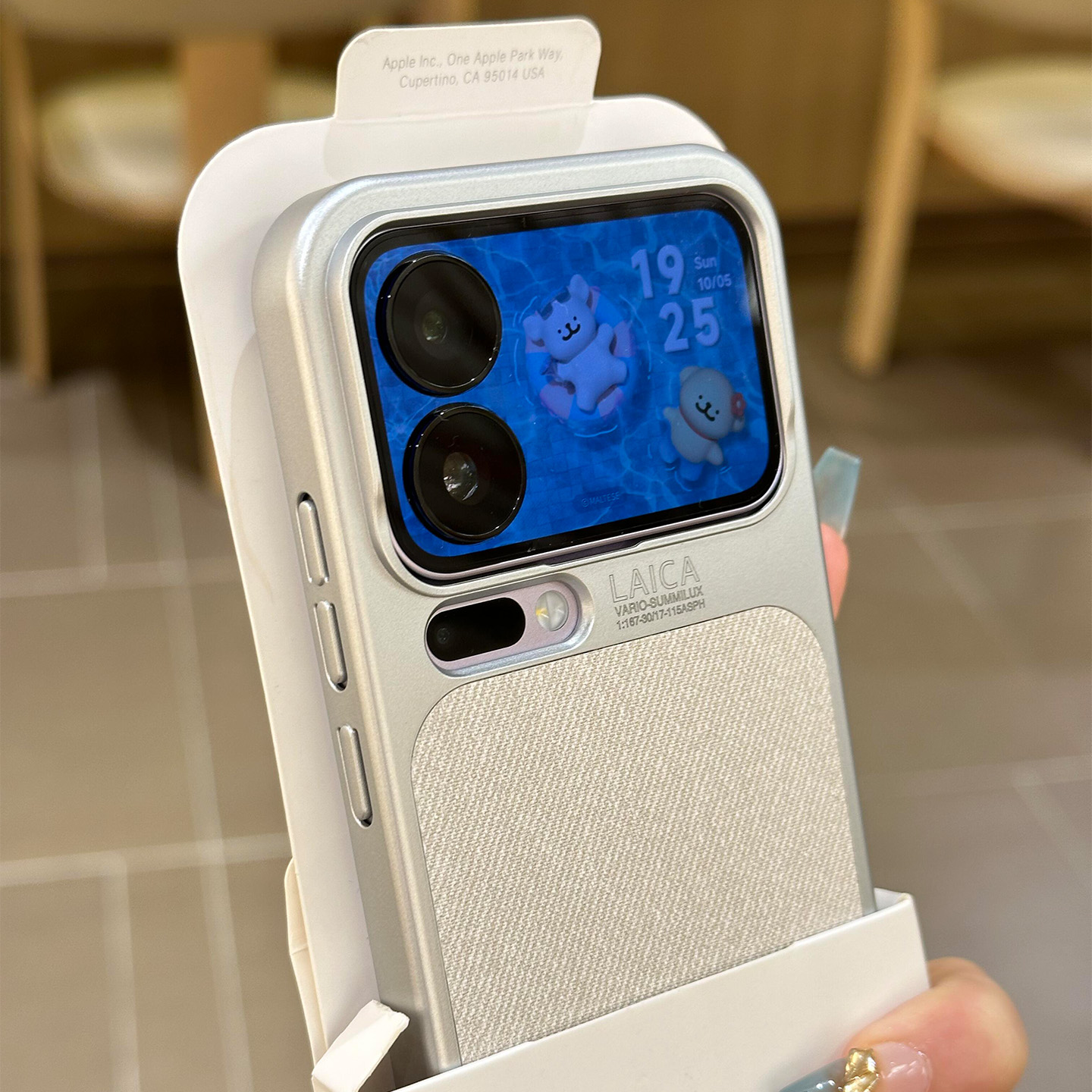 适用小米17复古亚麻毛布料电镀壳