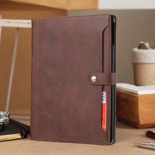 商务书皮套本式适用ipadpro11寸保护套带笔槽防弯苹果平板22款2018款软超薄mini59代Air6/5保护壳盖高级感包