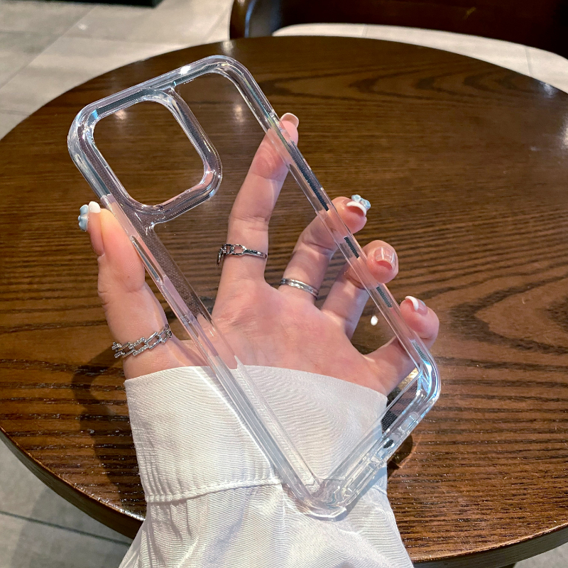 苹果13pro手机壳新款iphone13透明简约12高级感11硅胶14promax防摔xs男女xr加厚7/8plus/15/16promax