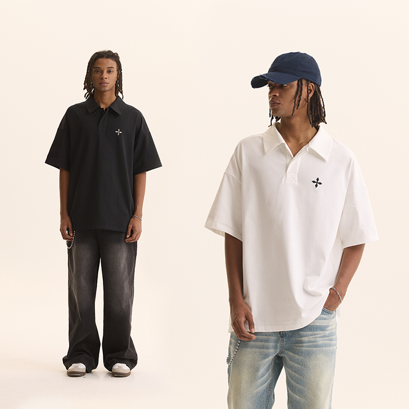 BTW美式polo衫男款短袖夏季