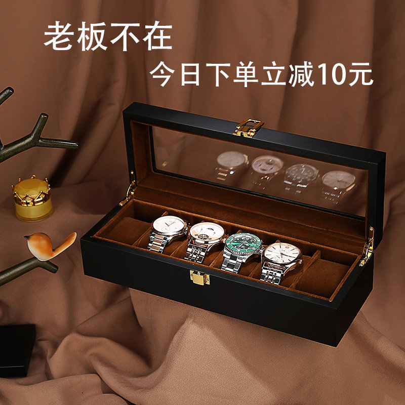 实木质手表收纳盒家用首饰盒子手表盒腕表架简约欧式表箱表盒收藏|msdalam kategori penyatuan simpanan, Rumah Storage Appliances, 手表收纳盒/架/套 - dari Buy2taobao.com untuk memberikan perkhidmatan ejen Taobao profesional membeli