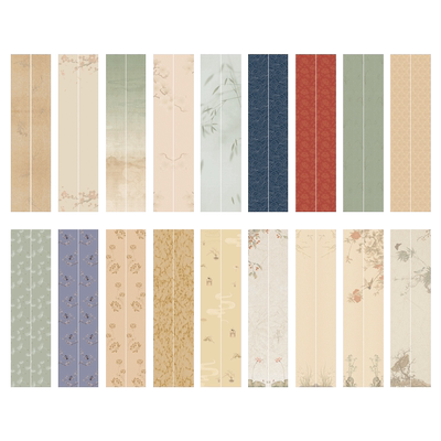 对开条屏书法作品纸两条屏