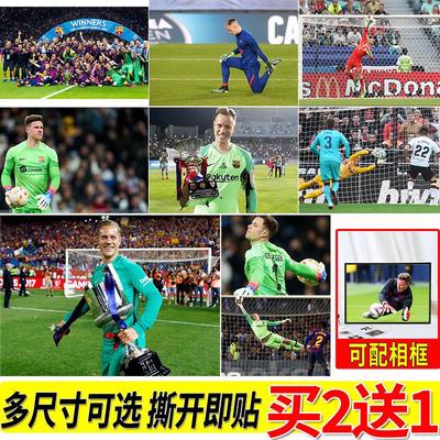 特尔施特根海报足球明星贴画卧室大尺寸自粘壁纸寝室墙上墙贴周边