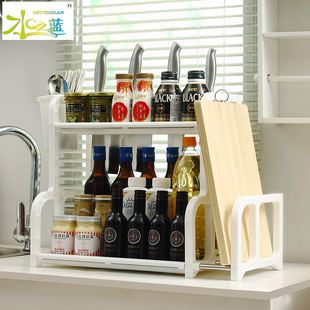 kitchen shelf wall hang seasoning storage knife rack holder