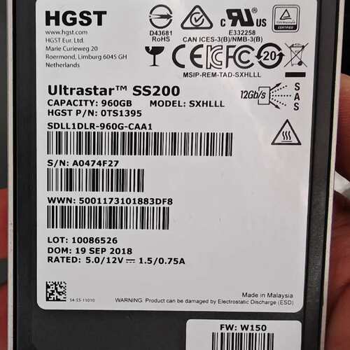 议价日立/HGST 960G SAS SSD企业级固态可维修