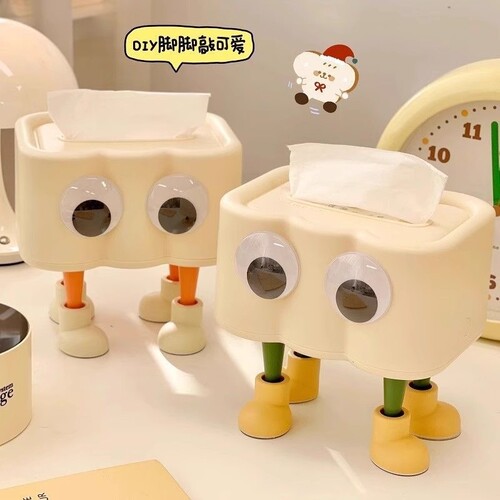 桌面纸巾盒客厅可爱抽纸盒家用壁挂摆件创意纸抽盒车载车内收纳盒