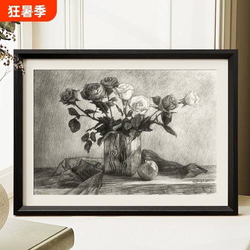 简约素描A3A4装画框海报拼图相框
