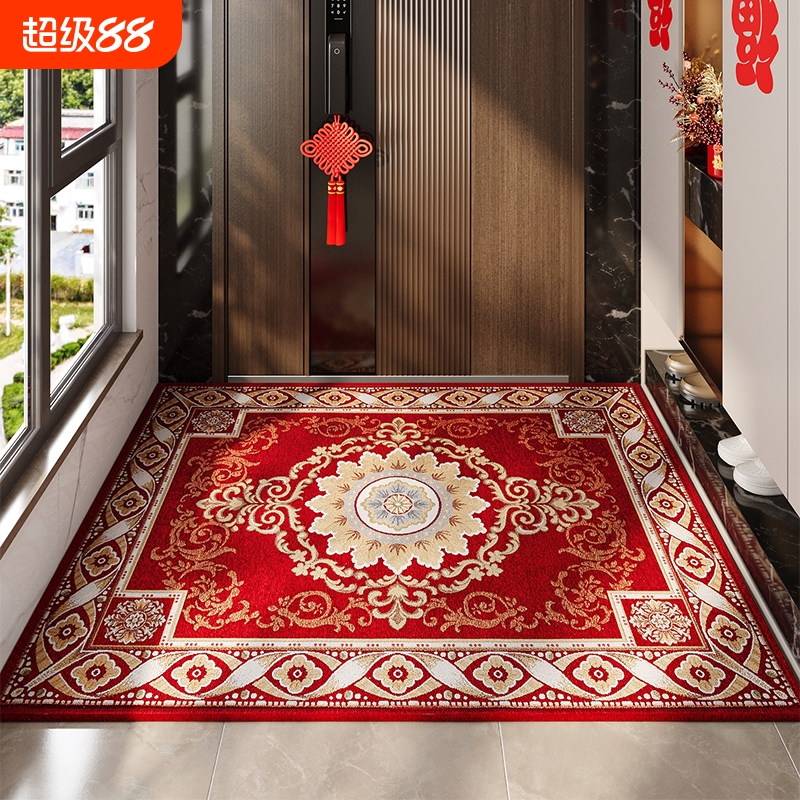 进门地垫红色家用门口垫子