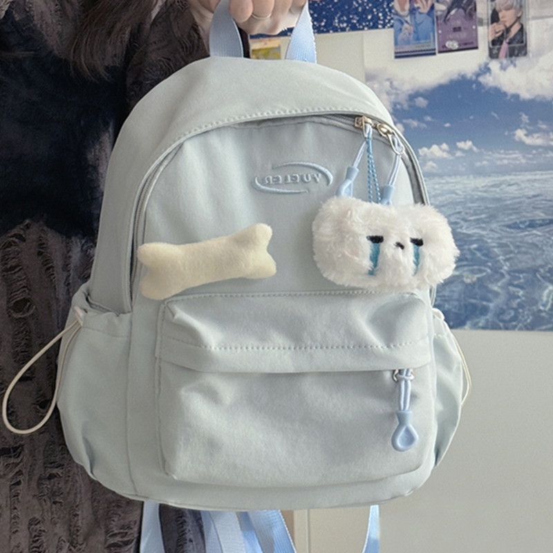 纯色百搭小书包女韩版少女学生迷你双肩包高颜值简约休闲mini背包