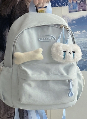 纯色百搭小书包女韩版少女学生迷你双肩包高颜值简约休闲mini背包