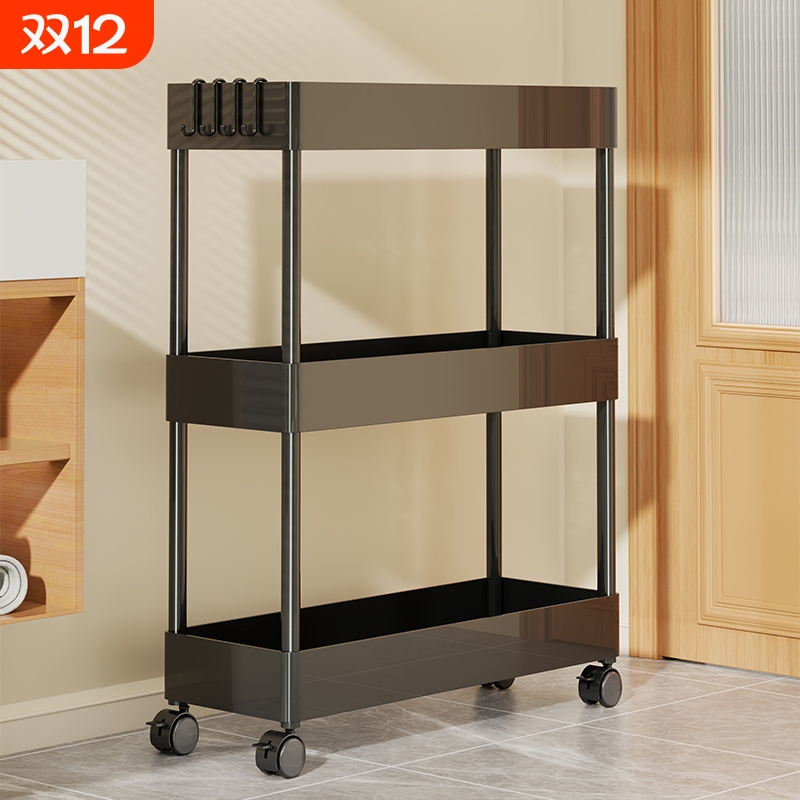 可移动夹缝置物架门后窄缝收纳柜