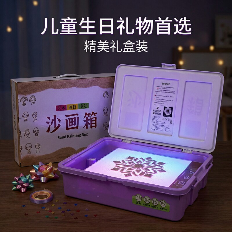 儿童沙画玩具沙画箱diy手工沙画材料包礼物diy手工沙子工具套装