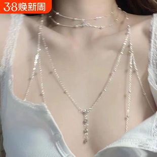 胸链比基尼bikini锁骨身体链子饰品性感性感项链女配饰欧美潮链条