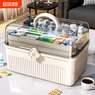 药箱家庭装医药箱家用大容量儿童药物多层医疗收纳盒急救箱小药盒