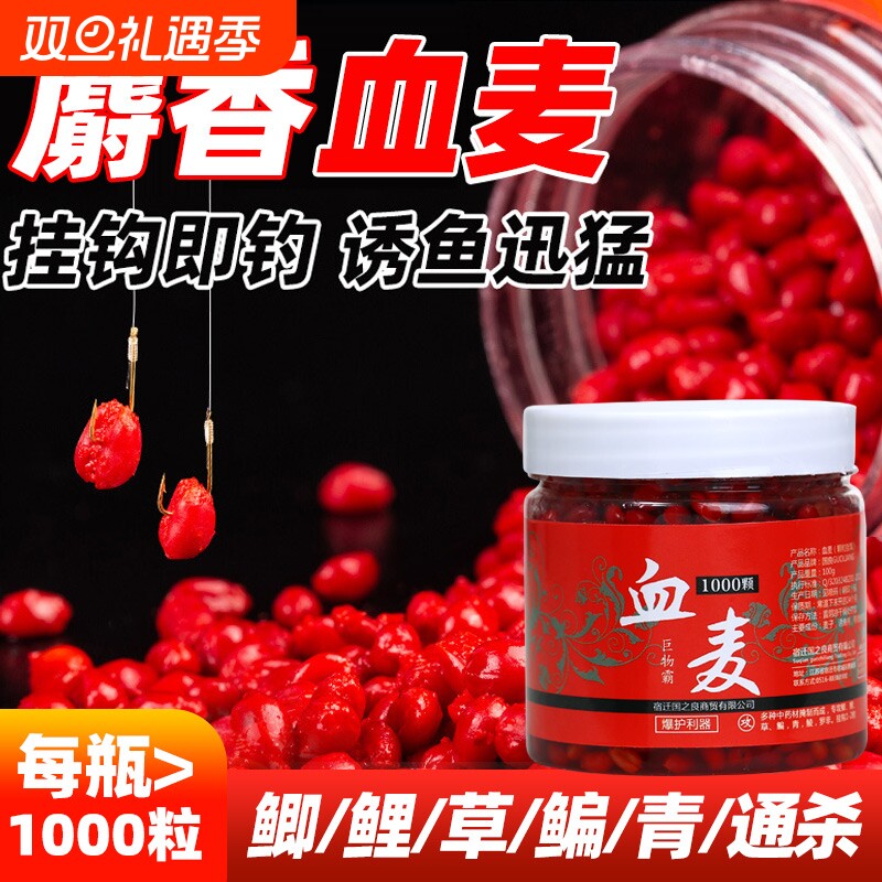 钓鱼小麦粒麝香血麦谷麦野钓鲫鱼鲤鱼草鱼专用麦粒麦子颗粒鱼饵料