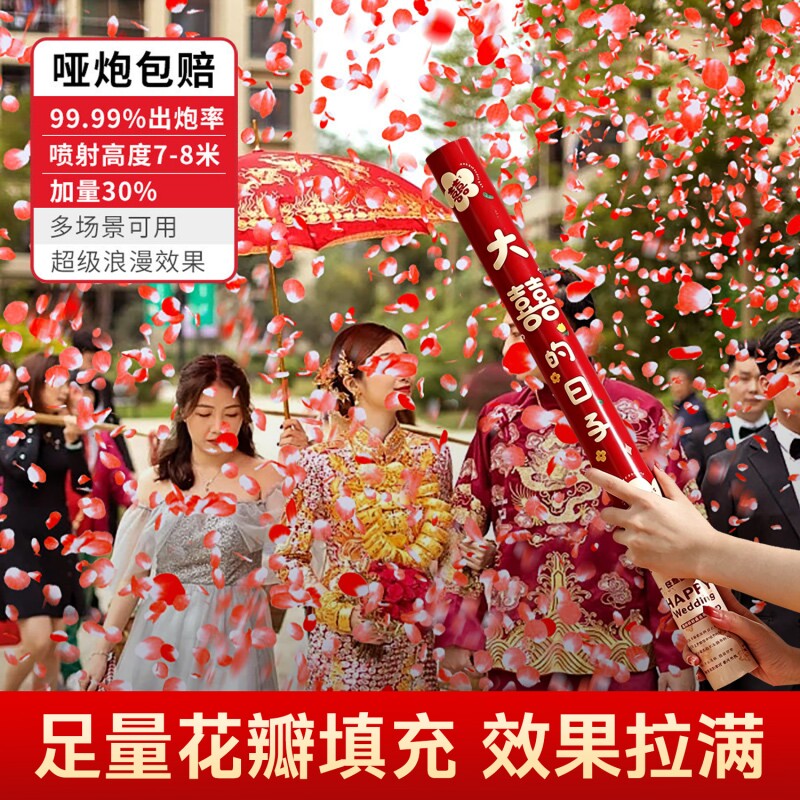 结婚礼炮蝴蝶喷筒婚庆生日节日婚礼派对手持礼花筒花瓣手拧式璀璨图片