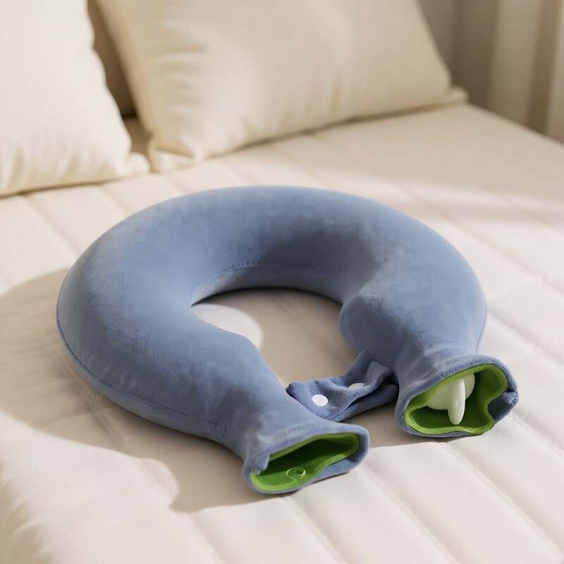 颈椎热水袋U型热敷注水肩颈头部暖宝宝防爆加厚挂脖围脖枕头神器