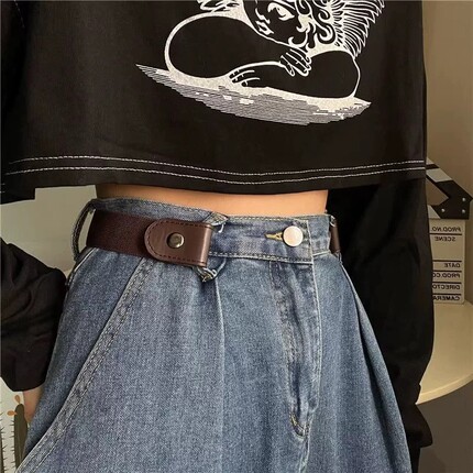 懒人腰带女牛仔裤子松紧收腰神器隐形皮带腰围大改小裤腰收紧神器