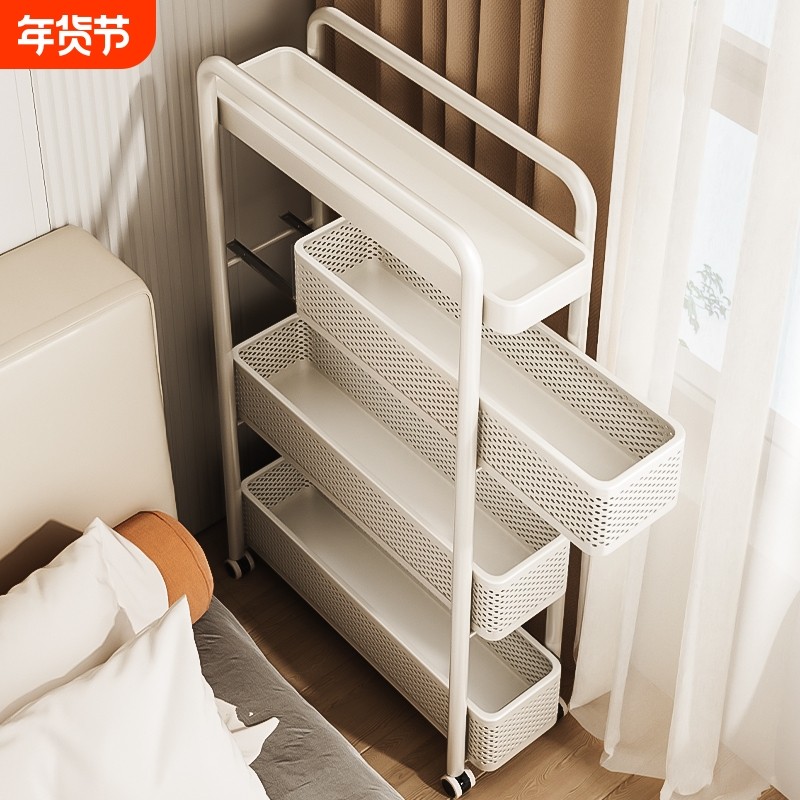小推车置物架厨房落地多层婴儿零食移动浴室卫生间收纳储物架客厅
