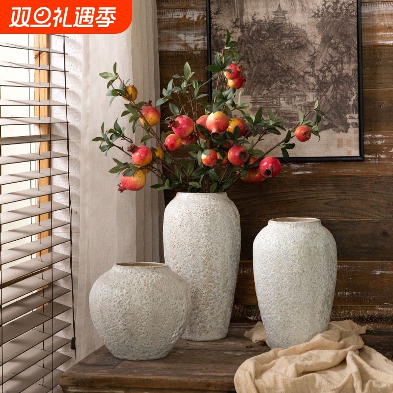 复古文艺创意做旧水培陶瓷花瓶 高档家居装饰品插花玄关客厅摆件