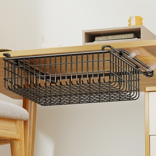 隐藏式桌下抽屉置物架教室桌底书本资料收纳架办公室桌面整理神器