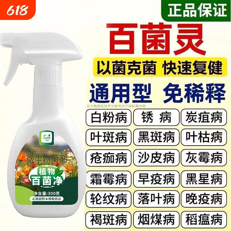 植物多菌灵黑腐烂根杀菌剂花卉月季多肉植物通用百菌清植物营养液
