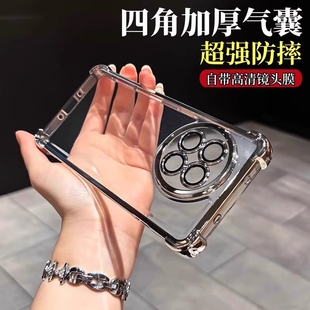 适用一加ace5手机壳新款一加13四角气囊一加13T透明电镀1+ace5pro全包带镜头膜防摔简约高级感男女保护套外壳