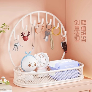 钥匙收纳挂架入户进门口展示架桌面创意摆件玄关托盘神器高级