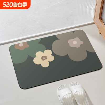 硅藻泥地垫浴室门口吸水脚垫