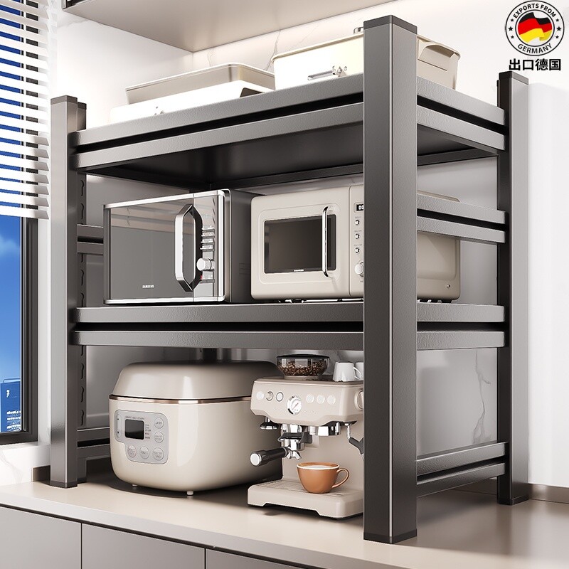 厨房微波炉置物架多功能支架多层台面烤箱电饭煲一体收纳专用架子