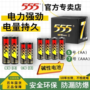 5号7号555牌碱性干电池五号AA七号AAA批发电池无线鼠标遥控器玩具血压计五号电池指纹锁智能锁1.5V