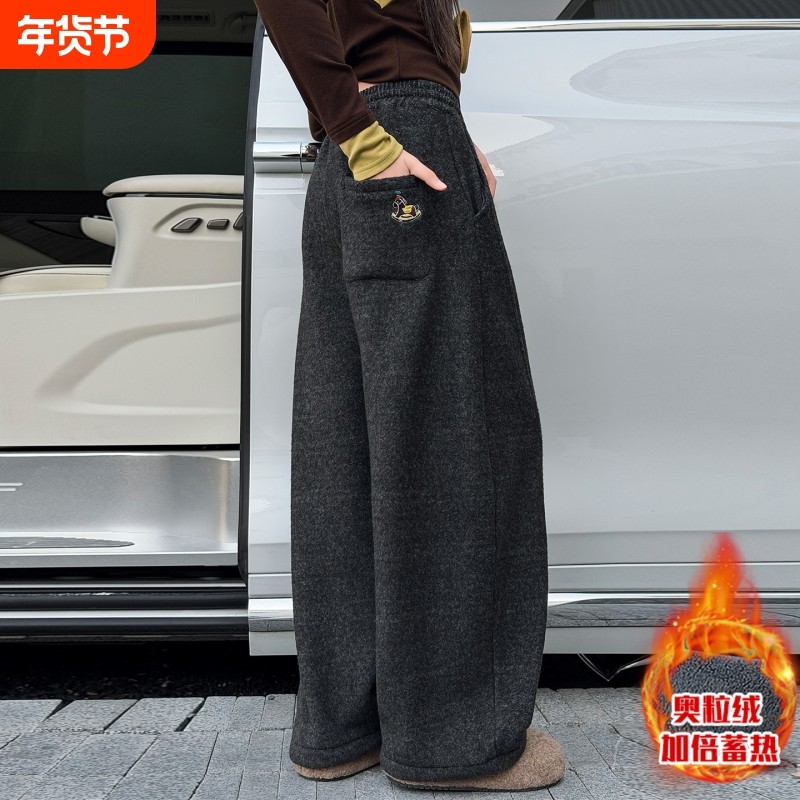 女童秋冬款直筒裤儿童宽松阔腿弯刀裤中大童女孩休闲加绒加厚裤子,童装/婴儿装/亲子装,裤子,淘宝优惠券,粉丝福利购,淘宝优惠卷