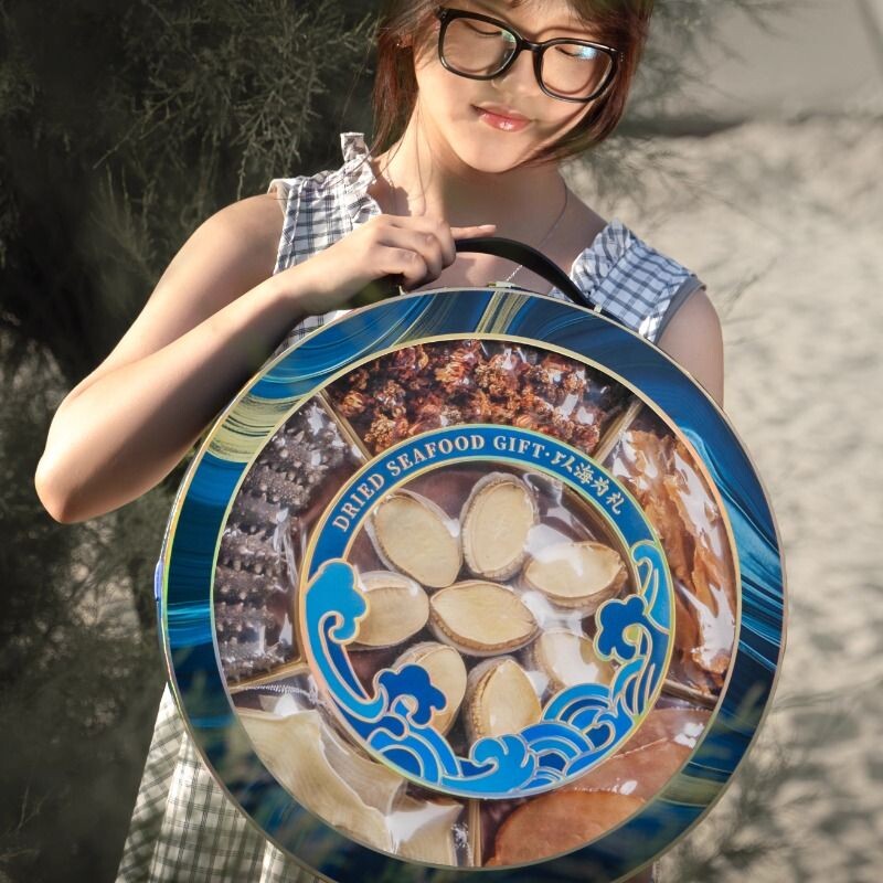 大连海参鲍鱼海鲜干货现货中秋节送长辈实用领导高档山姆同款礼盒